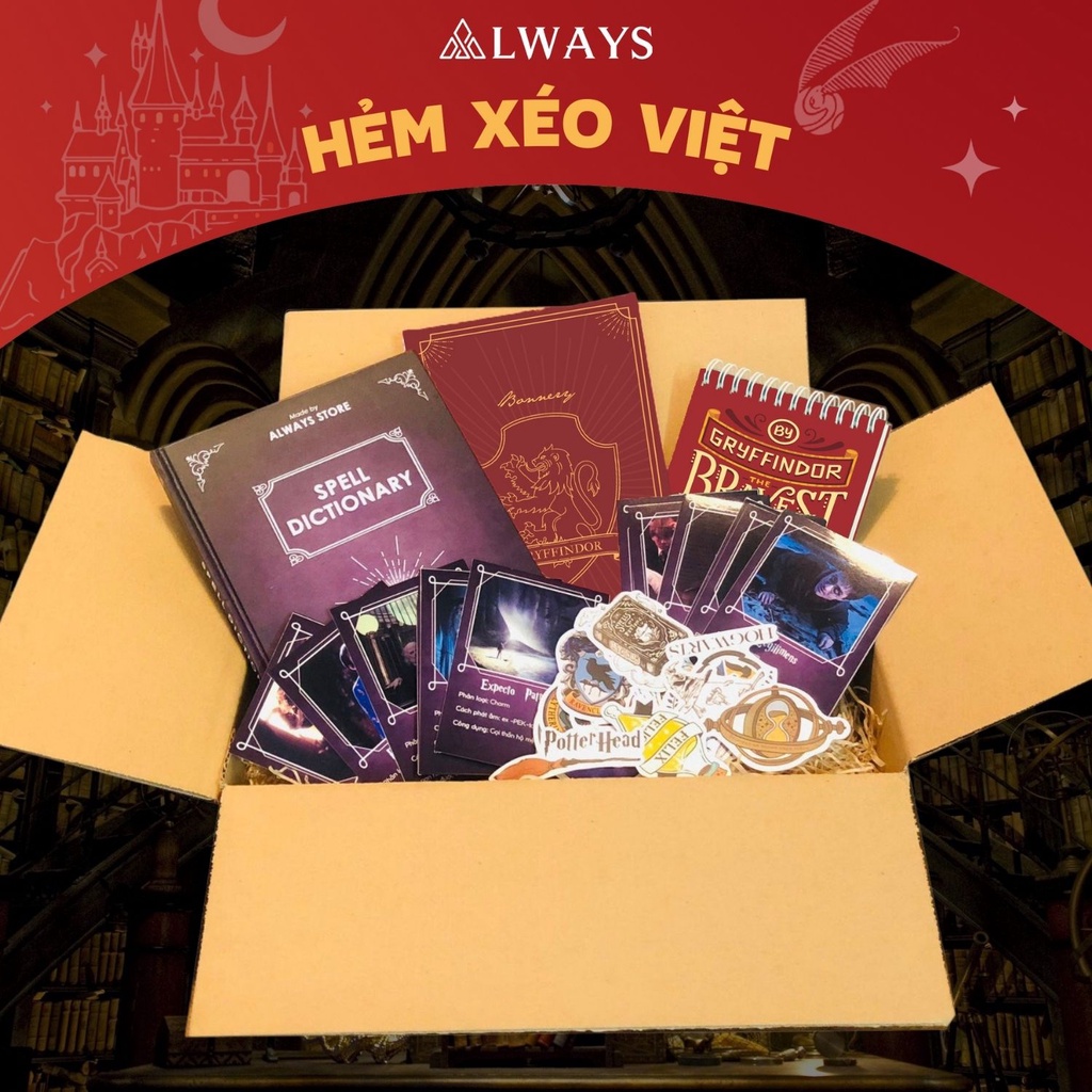 Set quà sinh nhật dành riêng cho Potterheads phân loại theo nhà - Quà tặng phong cách Harry Potter - SET QUÀ 4