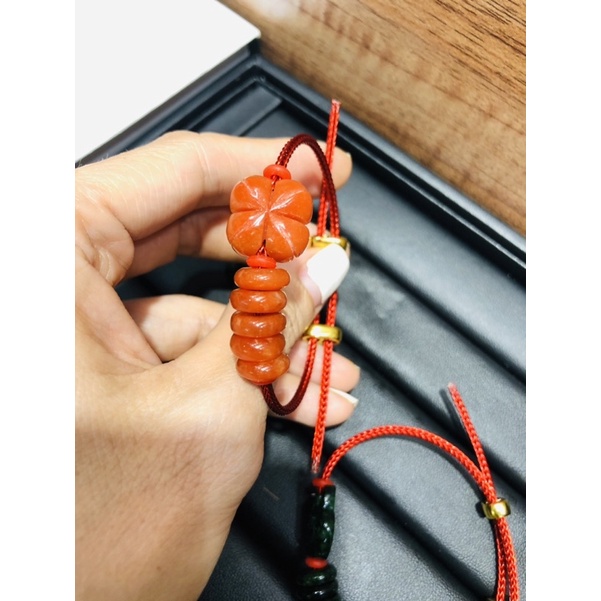 vòng tay cỏ 4 lá mix ngũ điếu Ngọc huyết