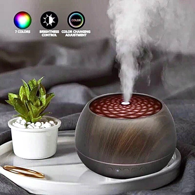 Máy Xông Tinh Dầu Trụ Tròn 1000ml - Có Tích Hợp LOA BLUETOOTH [Bảo hành 6 tháng]