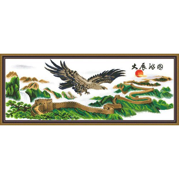 Tranh Thêu Chữ Thập Đại Triển Hồng Đồ MF001 (KHÁCH TỰ THÊU) KT:142X58CM