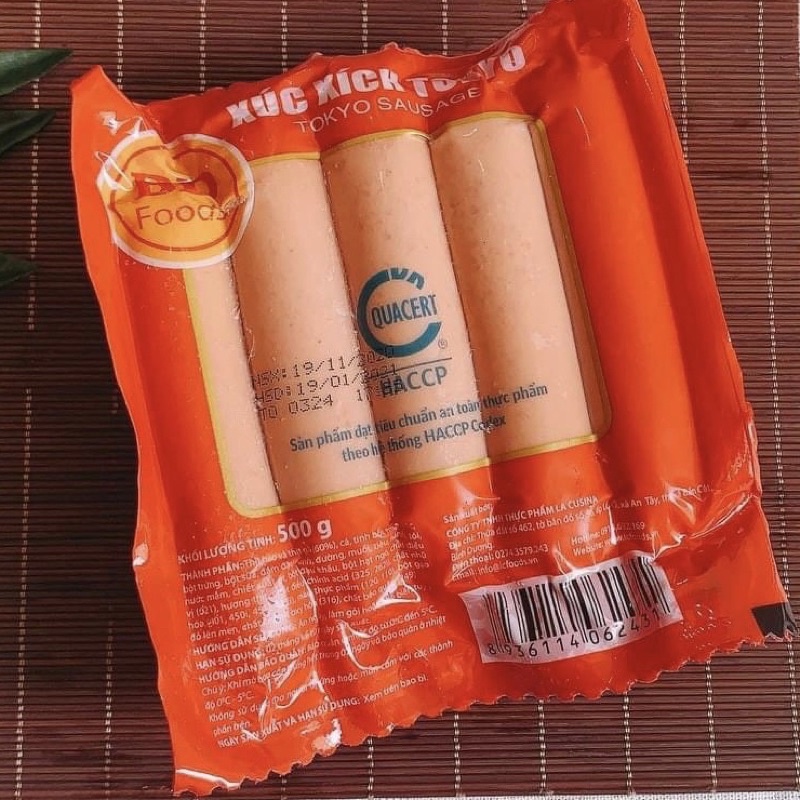 1Kg Xúc xích hotdog xông khói TOKYO siêu ngon rẻ (10c/500g)- hotdog,cá viên - ship nhanh 2g | BigBuy360 - bigbuy360.vn