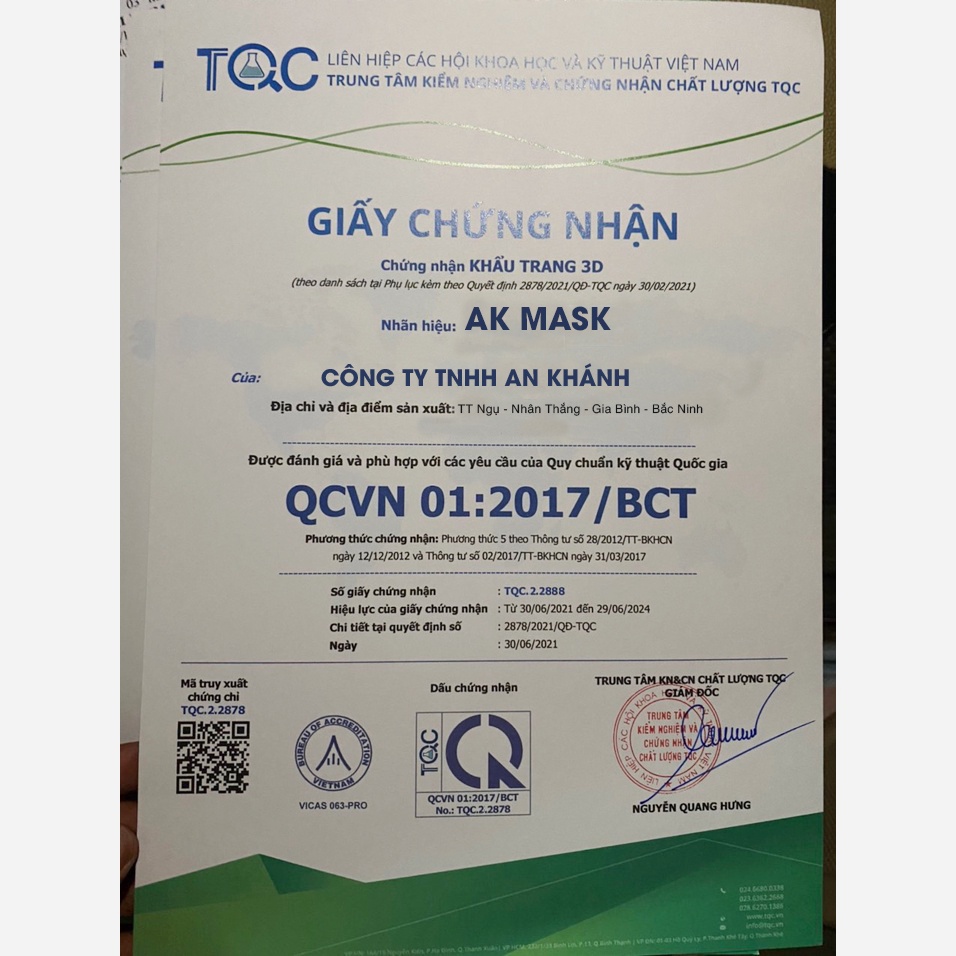 10 chiếc khẩu trang vải 4d KF94 AKMASK kháng khuẩn, khẩu trang y tế kiểu dáng Hàn Quốc