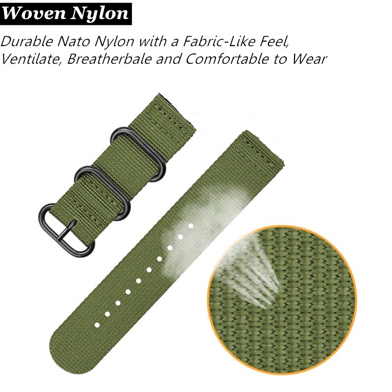 Dây Đeo Vải canvas nylon 24mm Thay Thế Cho Đồng Hồ Thông Minh Suunto 9 7 Baro / Suunto D5