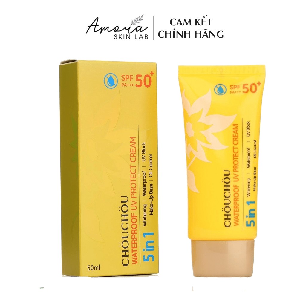 Kem Chống Nắng Chống Thấm Nước Chou Chou Waterproof UV Protect Cream SPF50+ PA+++ 50ml Hàn Quốc