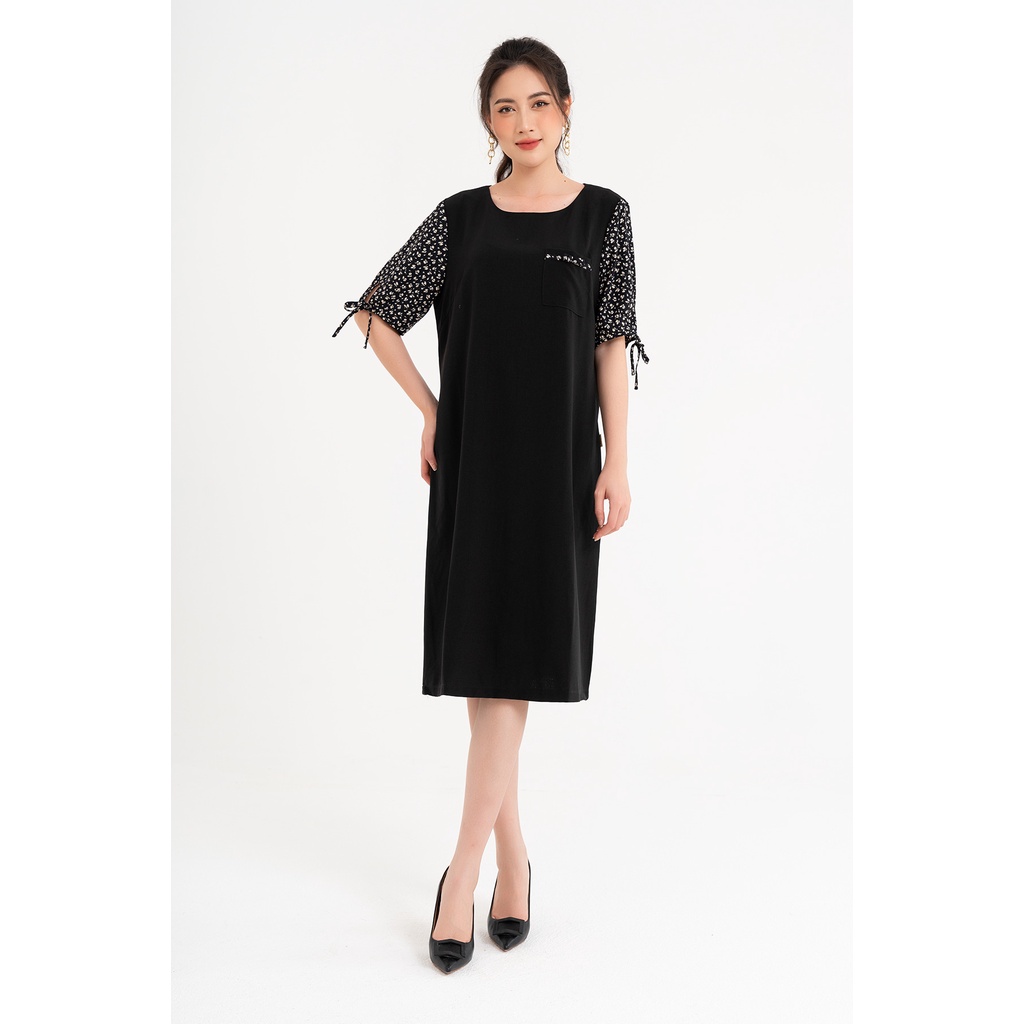 Đầm LAMER Dáng Suông Tay Phối Túi Ngực L63T22H002
