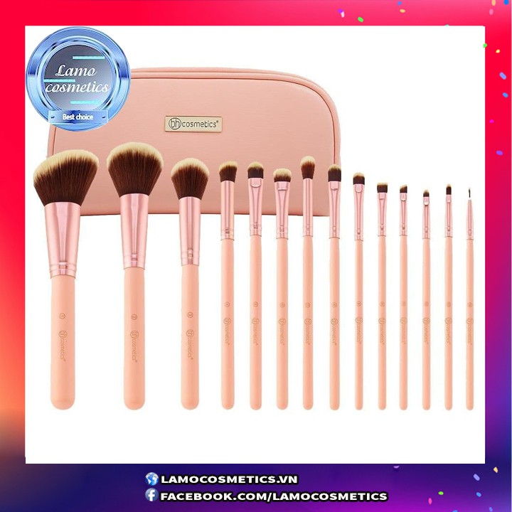Bộ cọ 14 cây BH cosmetics BH Chic - with Cosmetic Case