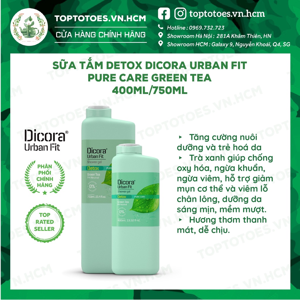 Sữa tắm dưỡng da Dicora Urban Fit Shower Gel - 400ml [NHẬP KHẨU CHÍNH HÃNG 100%]