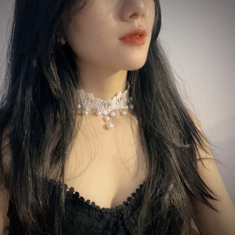 Choker ren cổ điển - Vòng cổ ren cổ điển - Khăn turban