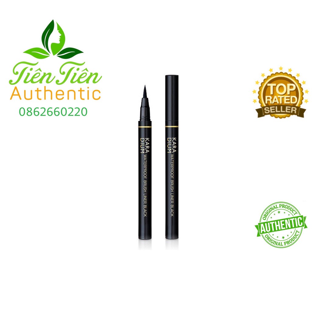 Bút dạ kẻ mắt Karadium Waterproof Brush Liner Black