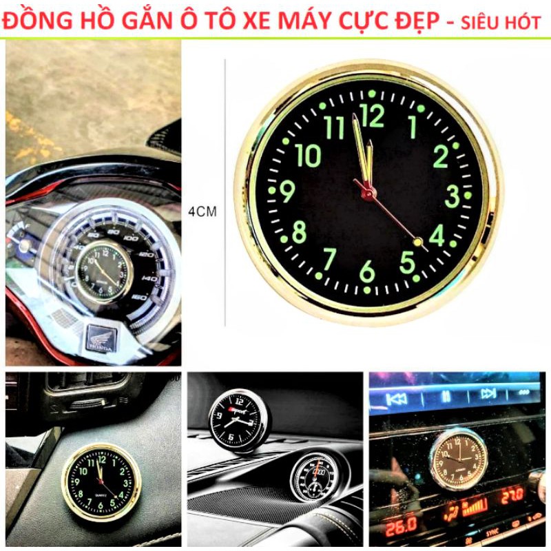 1 ĐỒNG HỒ CAPO BÁO GIỜ DÁN TRÊN XE MÁY XE HƠI ÔTÔ MẪU MỚI HÀNG CAO CẤP