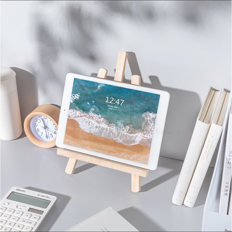 Giá đỡ khung ảnh , điện thoại , Ipad bằng gỗ 🍁 Loại 2🍁 Mẫu 2 gỗ sần, rất đẹp và xinh xắn, cứng cáp