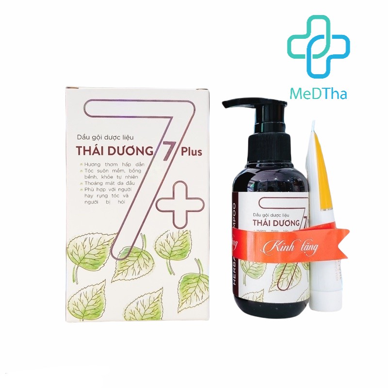 Dầu gội Dược liệu Thái Dương 7 Plus 100ml - Tặng Kèm Tuýp Kem Đánh răng 20g [Chính Hãng]