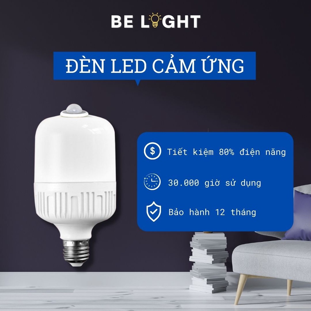 Bóng đèn LED Bulb cảm ứng siêu sáng- Cảm biến người cả ngày lẫn đêm [BẢO HÀNH 1 ĐỔI 1]