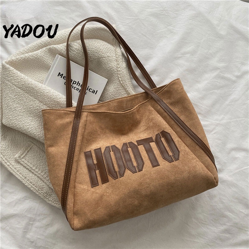 Túi đeo vai YADOU sức chứa lớn in họa tiết chữ phong cách âu mỹ thời trang