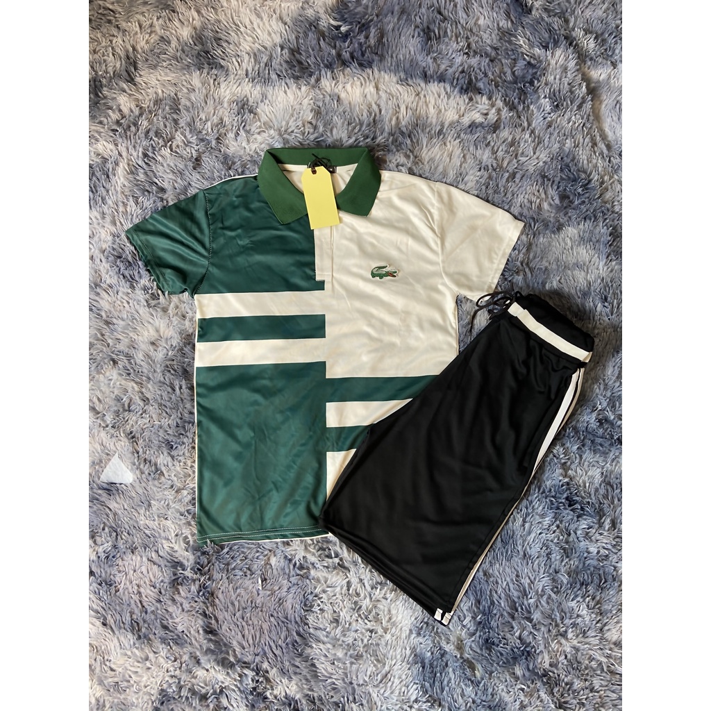 bộ thể thao nam logo cá sấu phối thân basic , form rộng oversize , bộ thể thao nam unisex