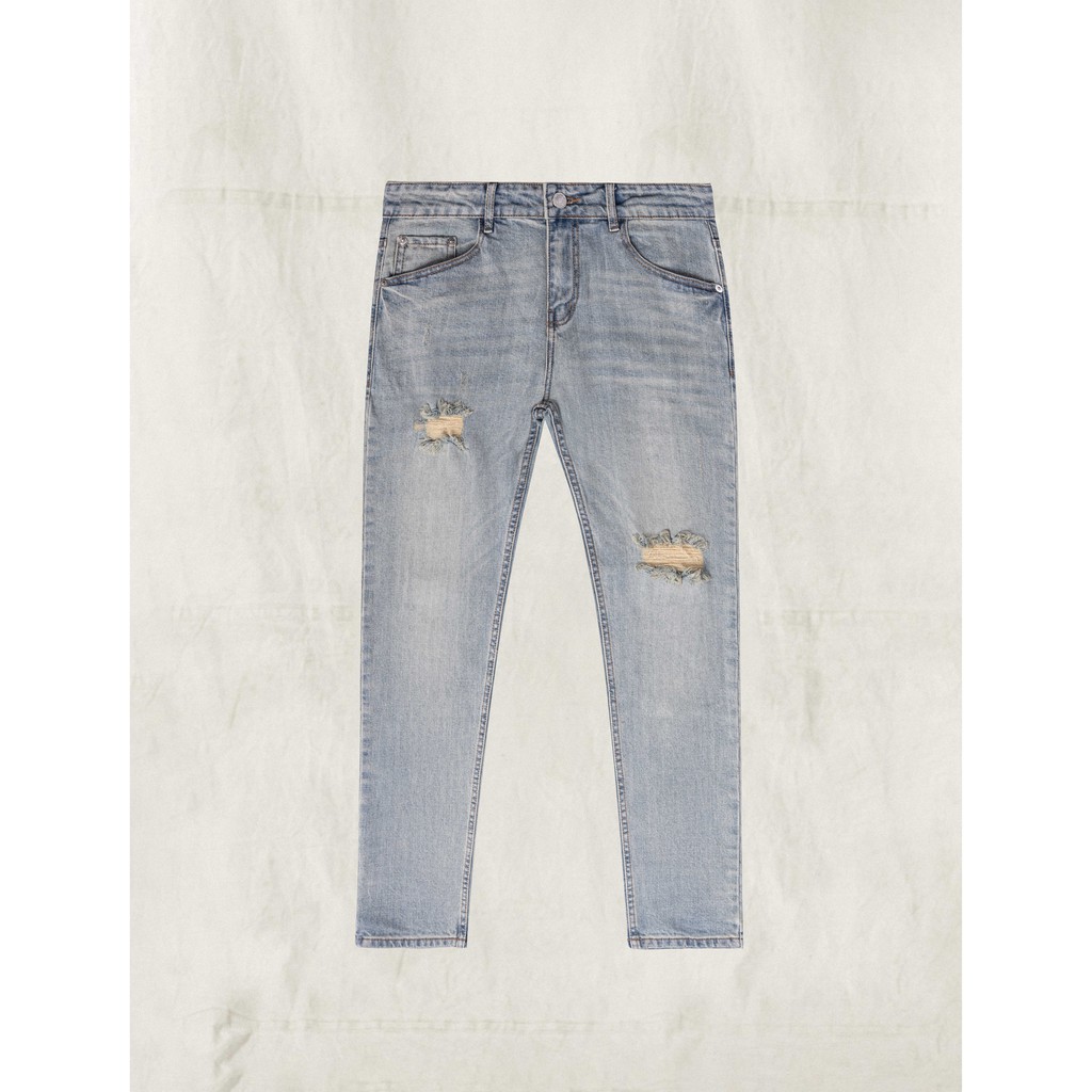 [Mã SRBACK010912 hoàn 20K xu đơn 50K] Quần Jean Nam - Dust | Dustyman | Xanh sáng | Dáng Slim Fit | BigBuy360 - bigbuy360.vn