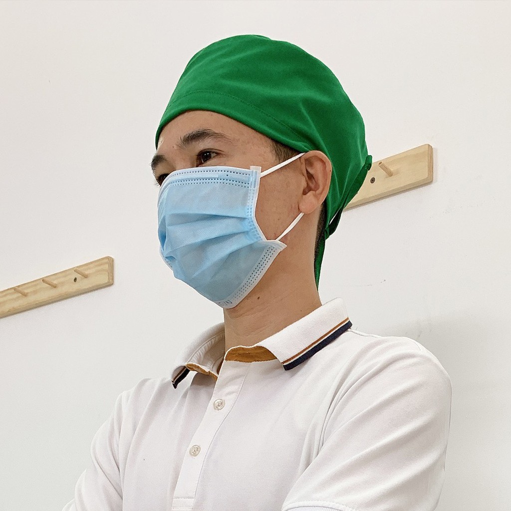 Mũ Nón Đầu Bếp Trưởng, Phụ Bếp Cột Dây Đủ Màu Cho Nhà Hàng, Quán Ăn