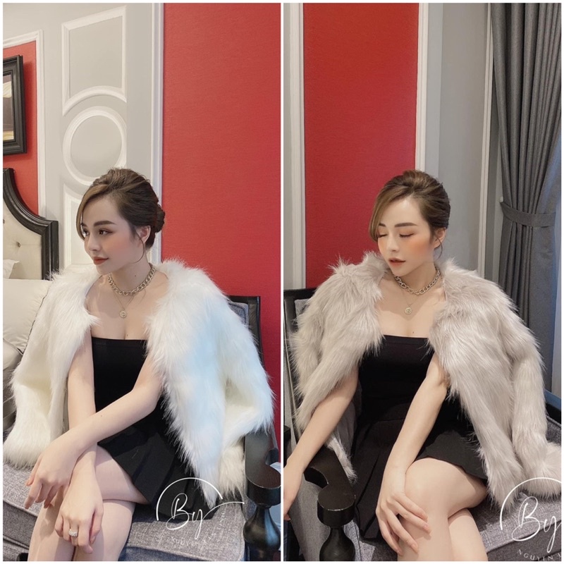 Áo khoác lông choàng sang chảnh cho nữ | BigBuy360 - bigbuy360.vn