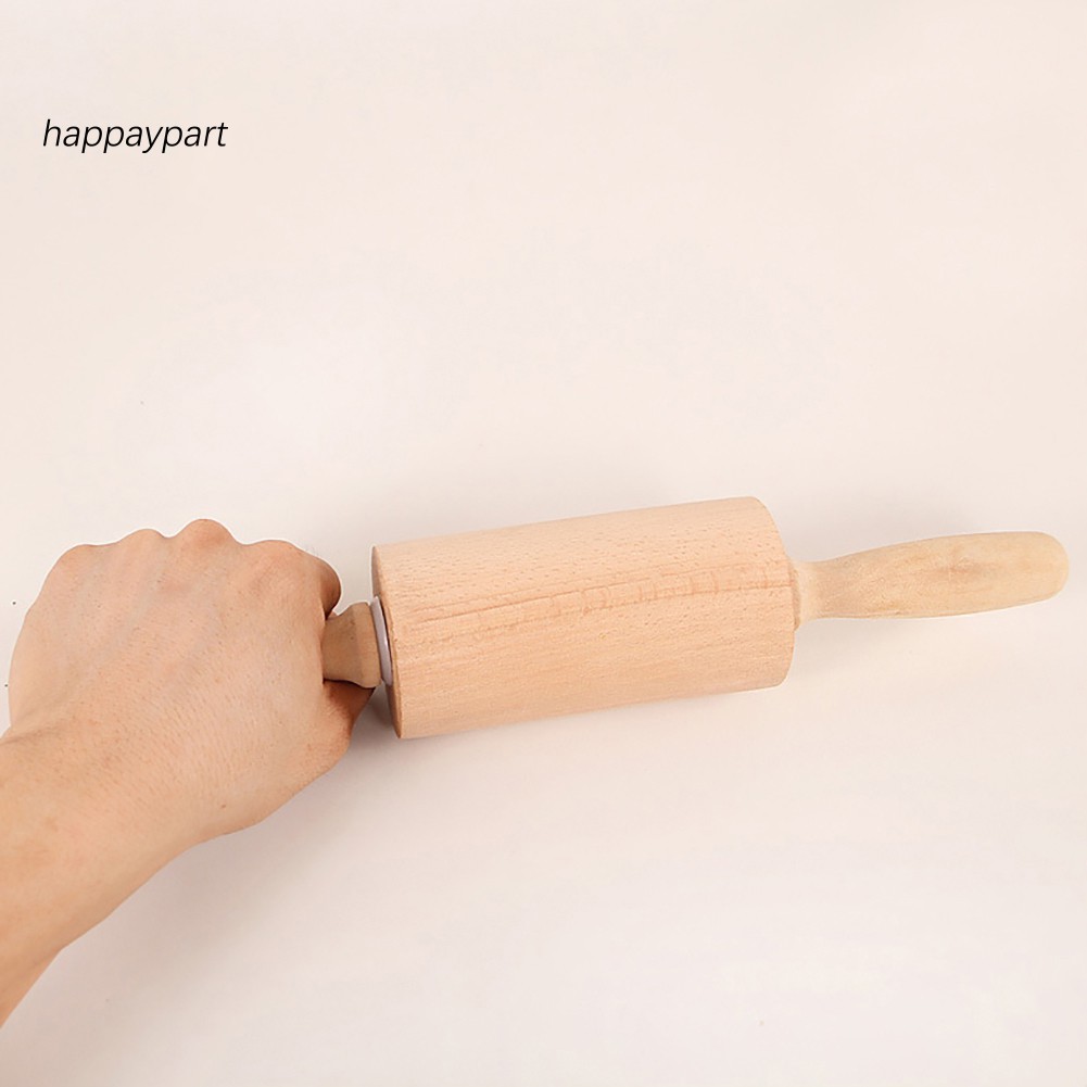 ❂RXJJ❂Wooden Non-Stick Rolling Pin Pastry Flour Cake Dough Roller Kitchen Baking Tool