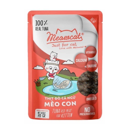 Thùng 48 gói - Pate cho mèo Meowcat 70g