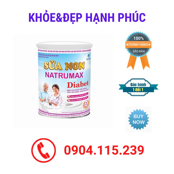 [Chính hãng] Sữa non Natrumax Diabet - Hỗ trợ tiểu đường – Trọng lượng 800gr – Date T11/2022