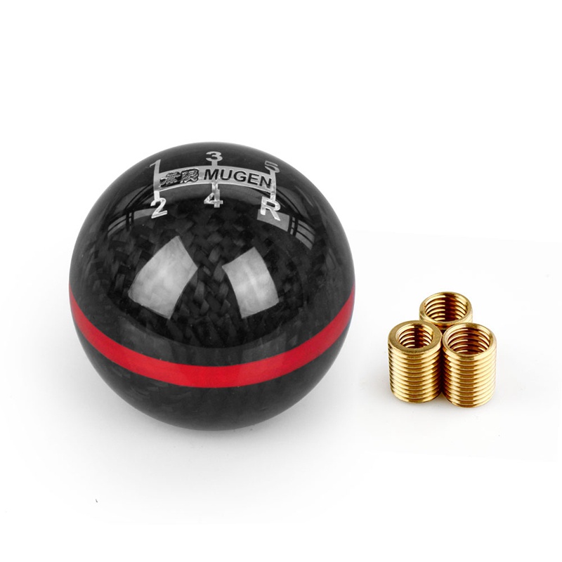 Núm Gạt Cần Số Tròn 5 Tốc Độ Bằng Sợi Carbon Mugen Màu Đỏ