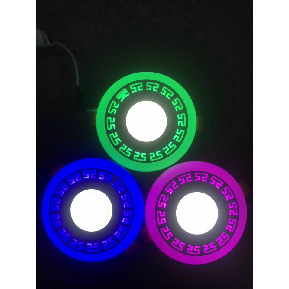 Đèn LED ÂM TRẦN VIỀN MÀU 3 chế độ 3W+3W [BẢO HÀNH 1 NĂM]