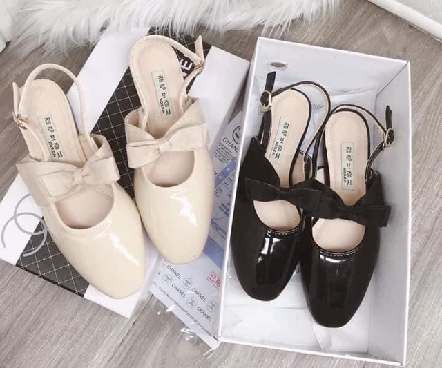 Sandal nơ tai thỏ tiểu thư