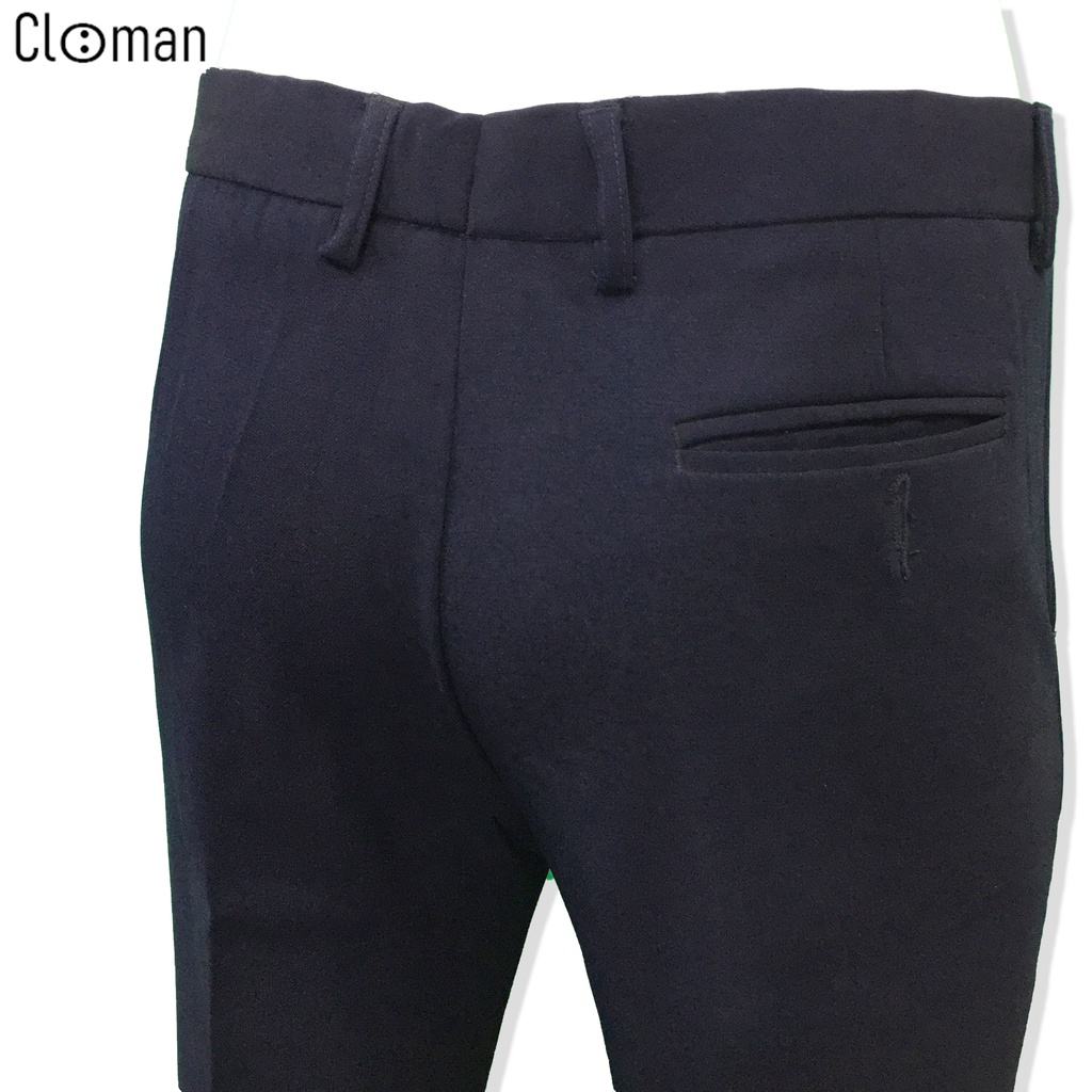 Quần Tây Học Sinh Nam Xanh Đen CLOMAN Có Bigsize Ống Suông Vải Cao Cấp QD005