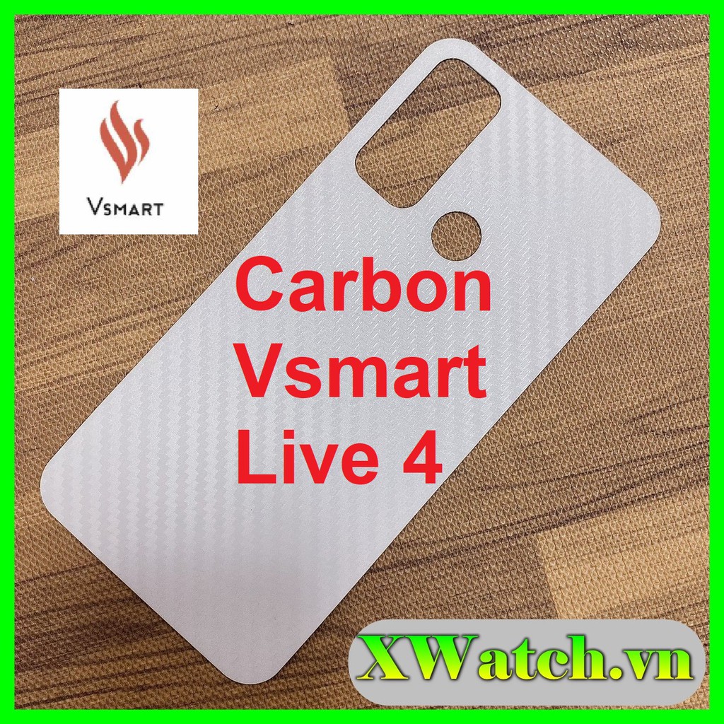 Miếng dán Carbon mặt lưng dành cho Vsmart Live 4 / Joy 4