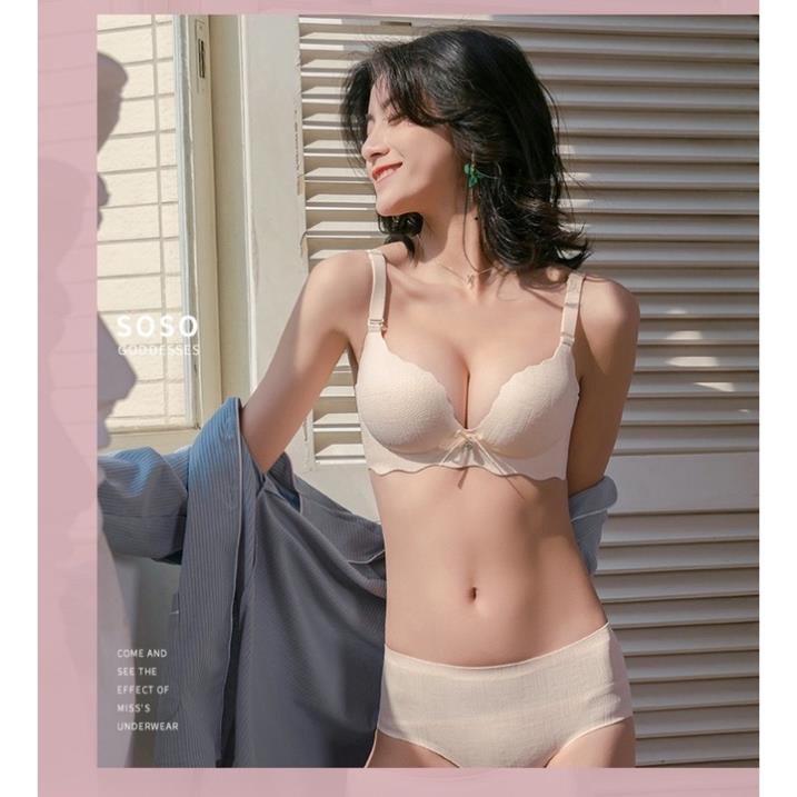 👙 Áo Lót Su Softie Viền Sóng 3D Nâng Ngực Thời Trang Dành Cho Nữ 361 👙