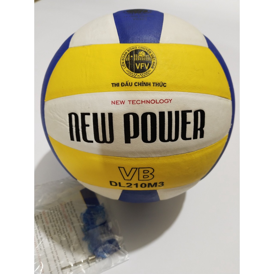Quả bóng chuyền da Động Lực New Power DL 210M3 kèm túi lưới + kim bơm bóng