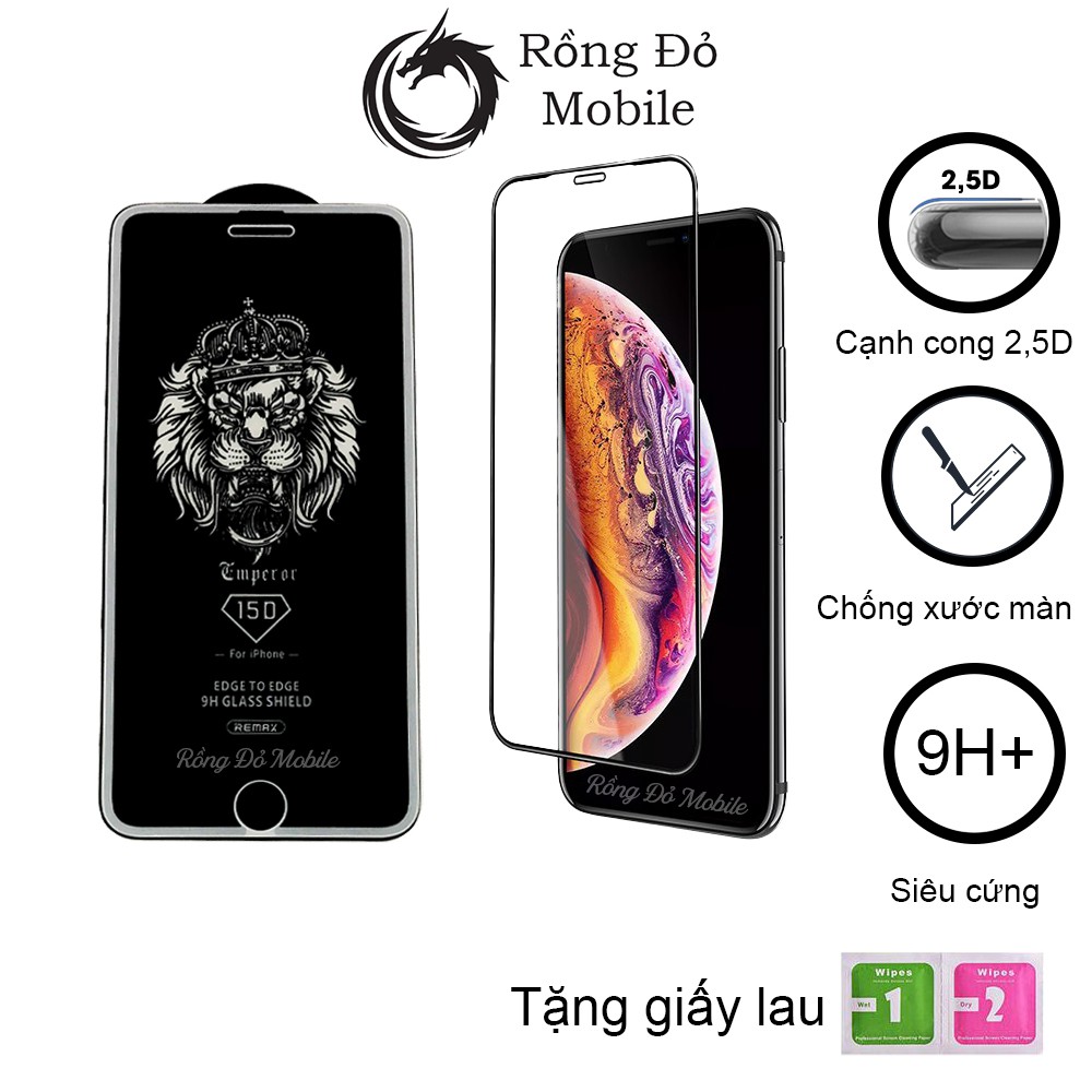 Kính cường lực Iphone full màn hình cho 6/6s/7/7plus/8/8plus/plus/x/xr/xs/11/12/pro max Rồng Đỏ Mobile