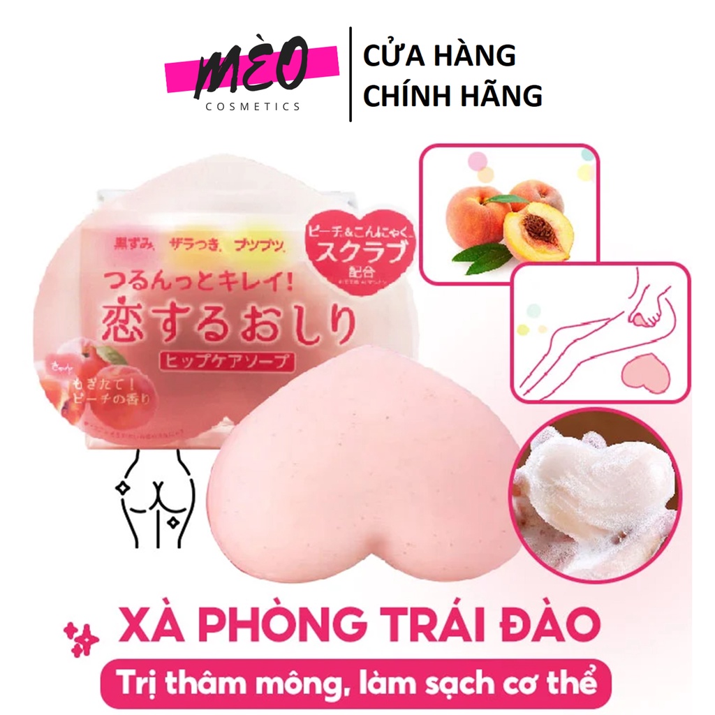 Xà Phòng Giảm Thâm Sáng Mông Pelican For Back 80g Trái Đào