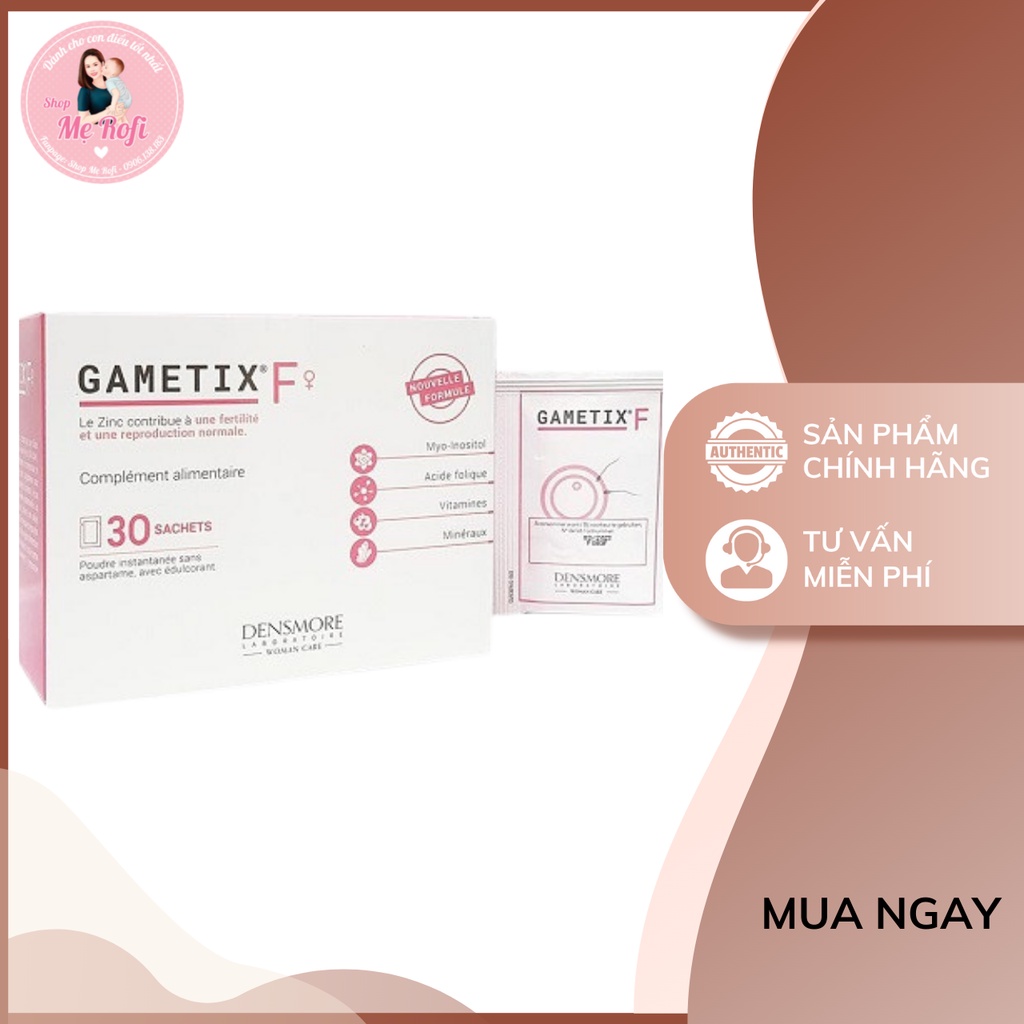 Gametix F DENSMORE bổ trứng cho đa nang hỗ trợ khả năng thụ thai ở nữ giới 30 gói Mẹ Rofi