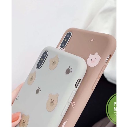 Ốp iphone chống bẩn dễ lau chùi gấu bear nhí silicon iphone 6 đến xs max