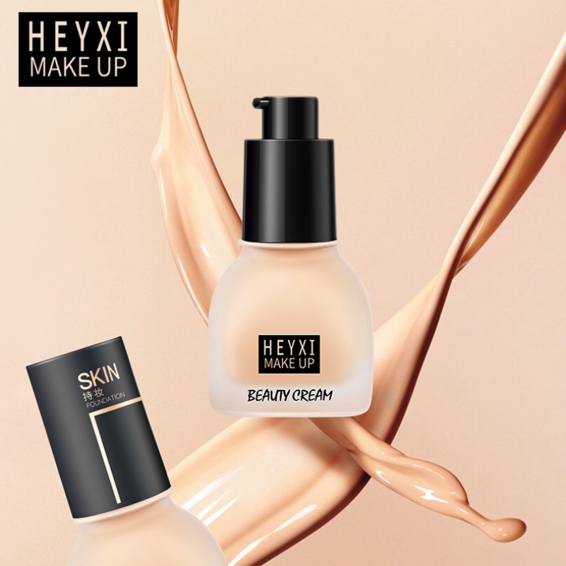 [Hàng mới về] Kem nền dạng lỏng BB HEYXI che khuyết điểm lì làm sáng màu da dưỡng ẩm
