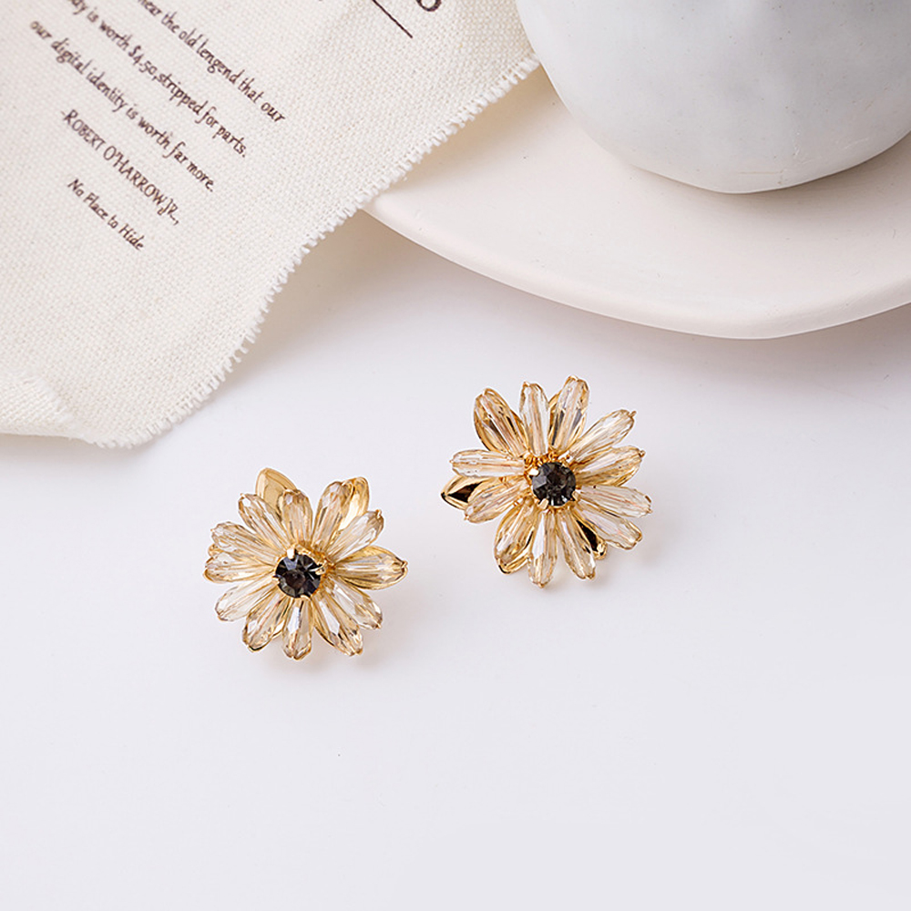 Khuyên Tai Hình Bông Hoa Đính Đá S925