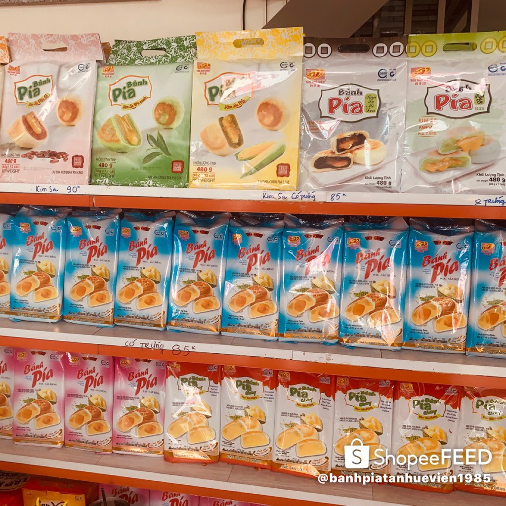 Bánh Pía Đậu Xanh Sầu Riêng Trứng Muối Tân Huê Viên