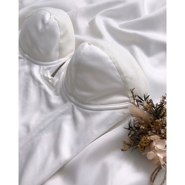 Áo corset trắng khoét V 2hand