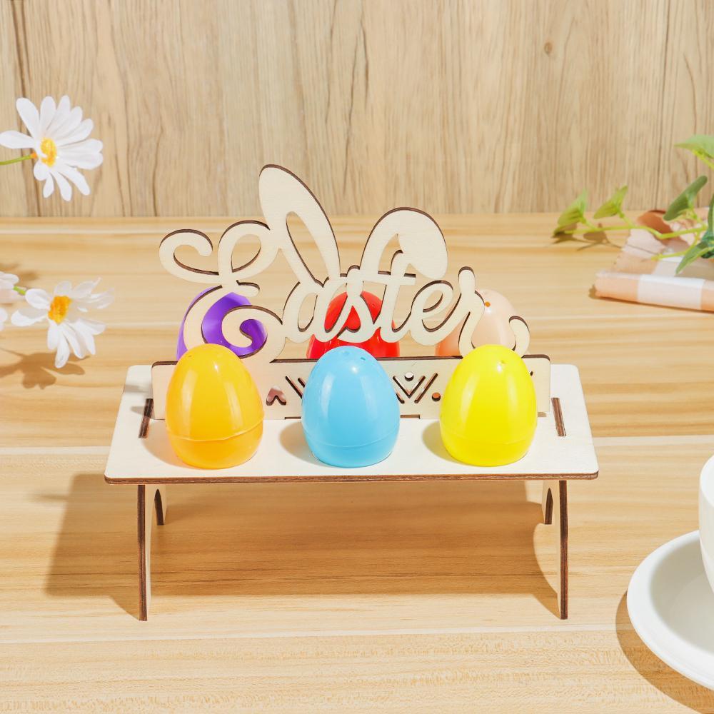 YOLA Giá Đỡ Trứng Bằng Gỗ Hình Thỏ Đáng Yêu