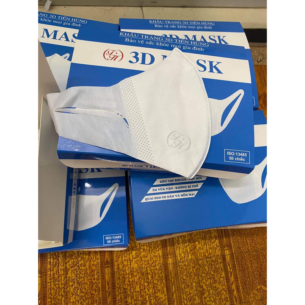 Khẩu trang 3D Mask công nghệ Nhật Bản chống bụi bẩn - Khẩu trang 3D Mask hộp 50 cái