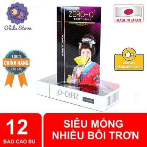 Bao cao su mỏng trơn Zero 02 [SIÊU MỎNG ]  size nhỏ ôm khít Nhật Bản Hộp 12C - CÓ NHƯ KHÔNG CHO NÀNG NGÂY NGẤT