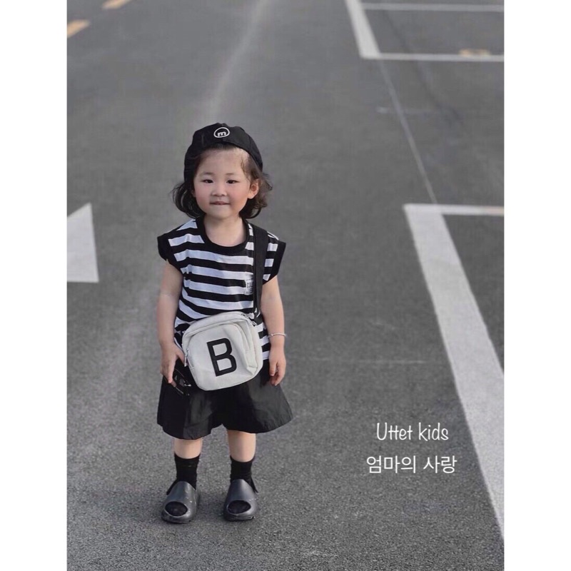 TÚI ĐEO CHÉO CHỮ B DÀNH CHO BÉ GÁI VÀ BÉ TRAI GẦN 2 ĐẾN 5 TUỔI