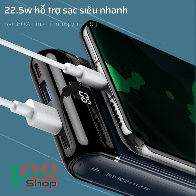 Sạc Dự Phòng Remax RPP-109 Chính Hãng, Dung lượng 20000mAh Sạc Nhanh, 3 Cổng Ra, 3 cổng vào