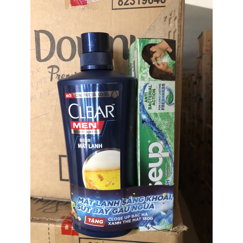 Dầu gội sạch gàu Clear Men Beer Mát Lạnh 650gr tặng