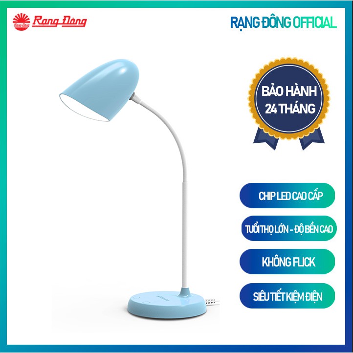 Đèn bàn bảo vệ thị lực Rạng Đông Model: RD-RL-38.PLUS 6W đổi 3 màu ánh sáng dimming 3 cấp độ