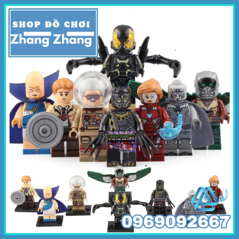 Xếp hình mô hình gồm TChaka - Observer - Yellow Jacket - Captain America - Stan Lee - Vulture Minifigures Xinh x0218