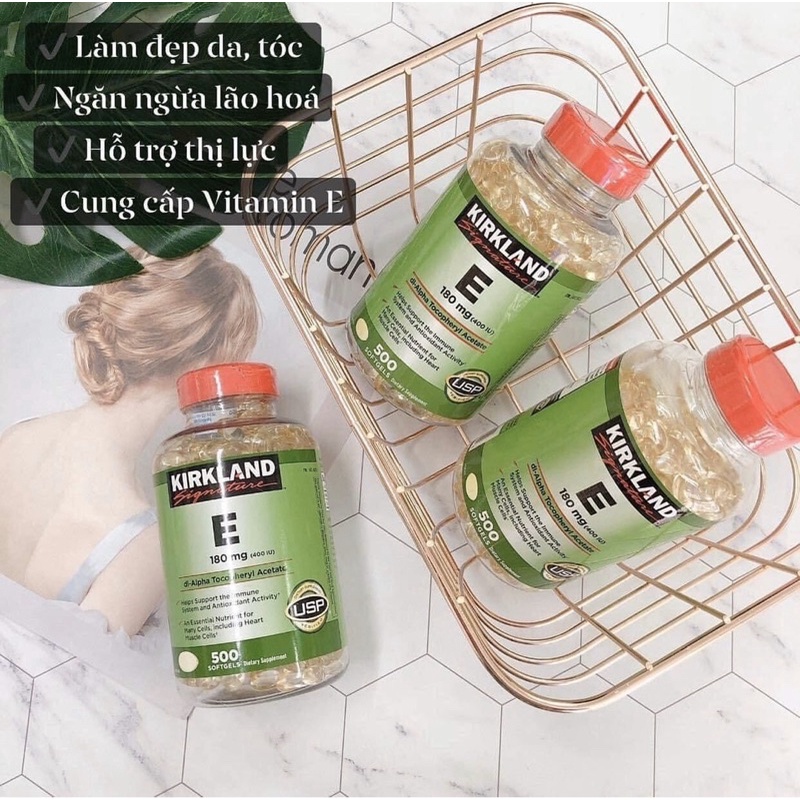 VITAMIN E 400 I.U KIRKLAND MỸ