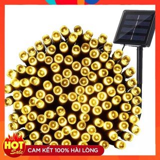 Đèn led trang trí dùng năng lượng mặt trời , 100 led 200 led , dây đèn nhấp nháy treo ngoài trời trang trí sự kiện 12m 2